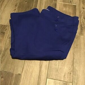 DG2 by Diane Gilman Royal Blue Capris with Button Waist